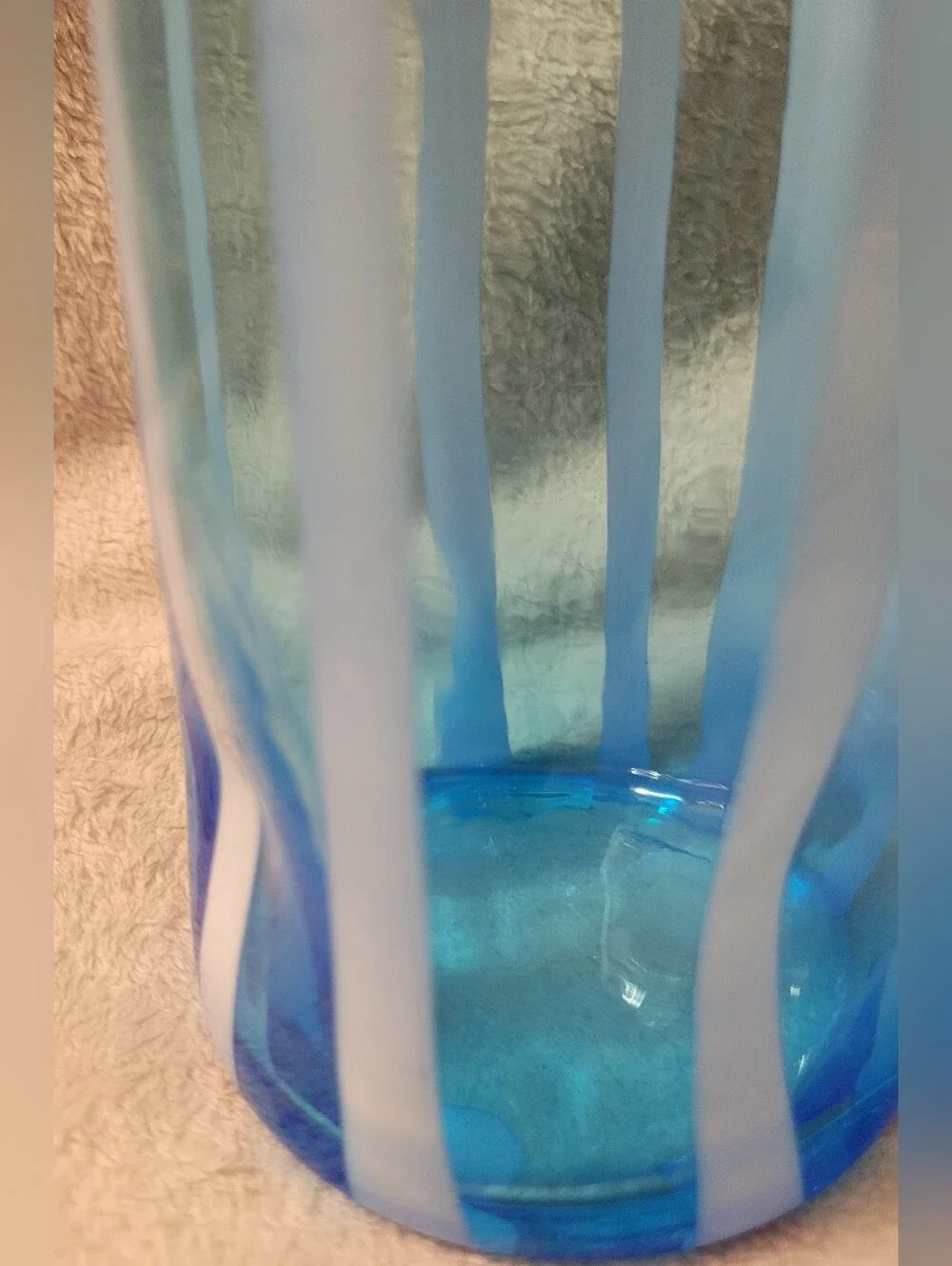 Alessandro Coppola Arte Di Murano Italy Blue Glass Tumblers Set Of 2